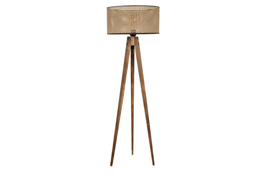 Design-Stehleuchte aus Holz 153 cm