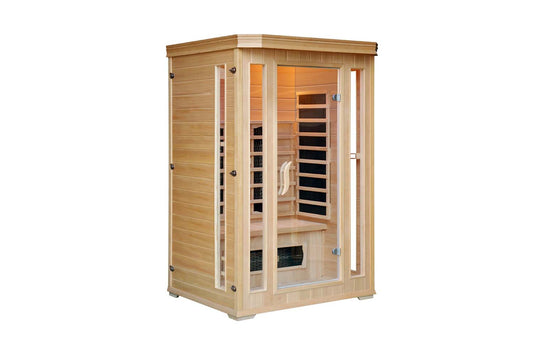 Infrarotsauna 2 Plaetze aus Holz Chromotherapie