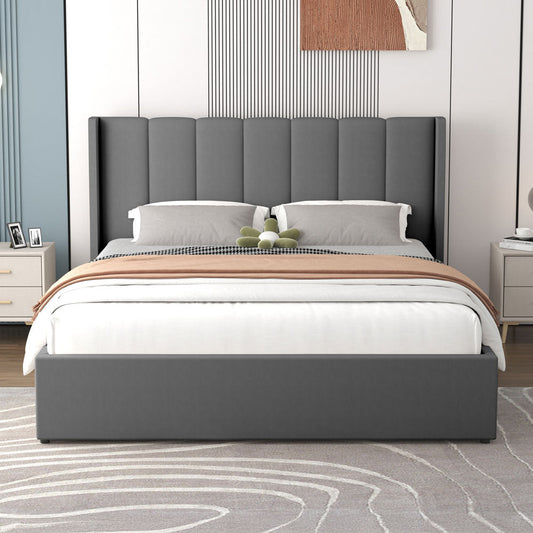 Design-Bett mit Stauraum 140x190cm aus Samt