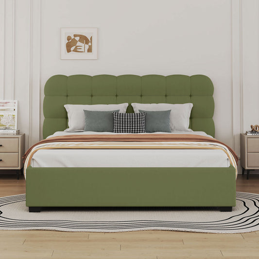 Wolken-Bett mit Stauraum 140x190cm aus Samt