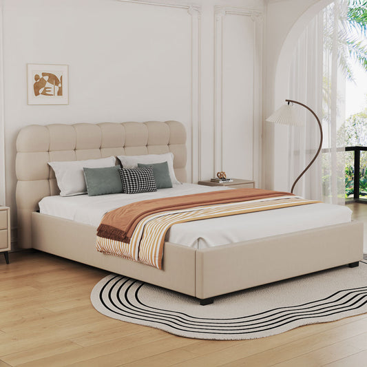 Wolken-Bett mit Stauraum 160x200cm aus Samt