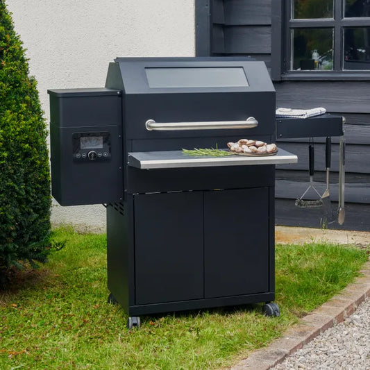 Elektrischer Pelletgrill Peleo NATERIAL mit 4 Rollen