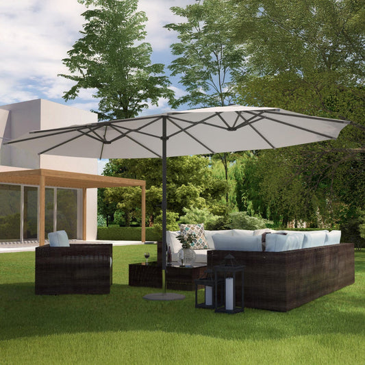 Rechteckiger Doppel-Sonnenschirm 2,7x4,6 m