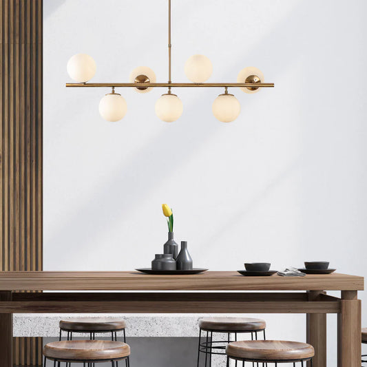 Goldene Pendelleuchte 7 Lampen