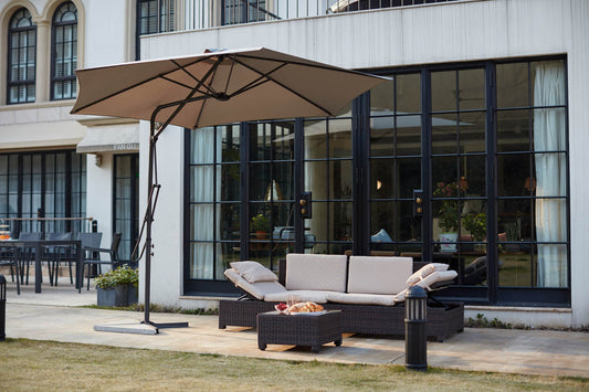 Versetzter Sonnenschirm 3 x 3 m Pullman-Oeffnung
