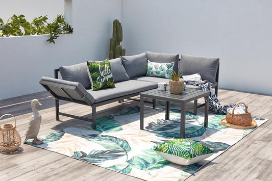 Gartenset niedrig Grau