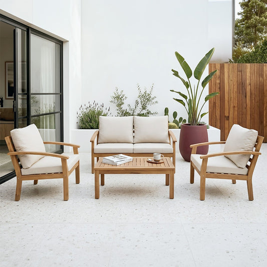 Gartenset 4 Plaetze aus Akazienholz
