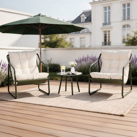 Gartenset 2 Sessel mit Couchtisch