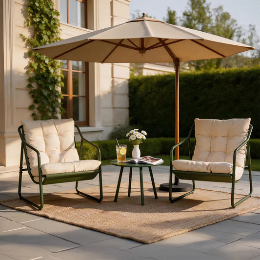 Gartenset 2 Sessel mit Couchtisch