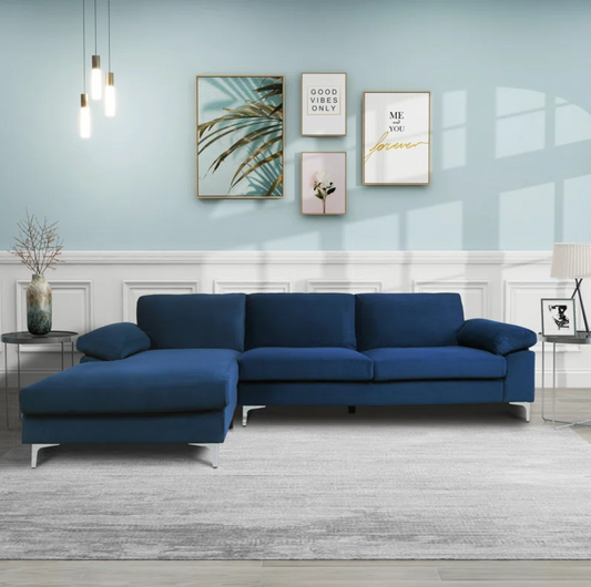 Ecksofa fest aus Samt 4 Sitzer
