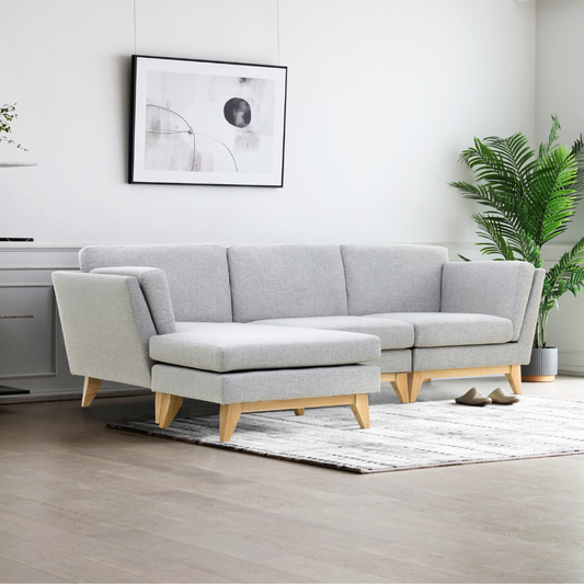 Wendebares Ecksofa 4 Sitzer aus Stoff