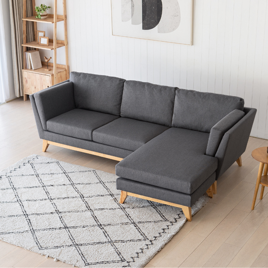 Wendebares Ecksofa 4 Sitzer aus Stoff