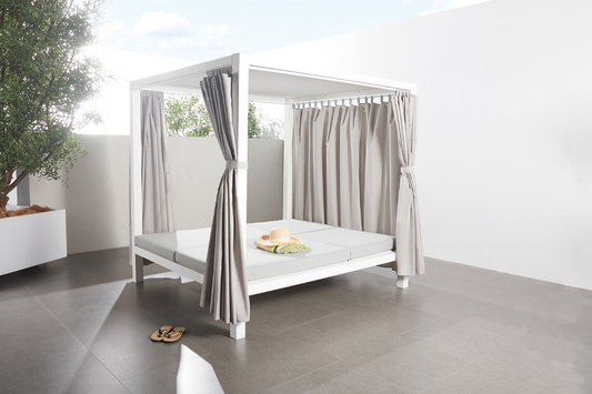 Gartenliege 2 Plaetze Aluminium-Struktur