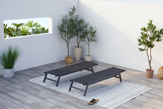 Set aus 2 Aluminium-Liegestuehlen