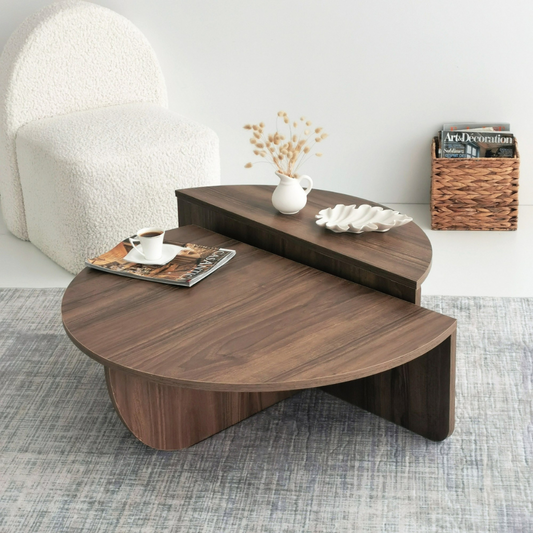 Modularer runder Couchtisch