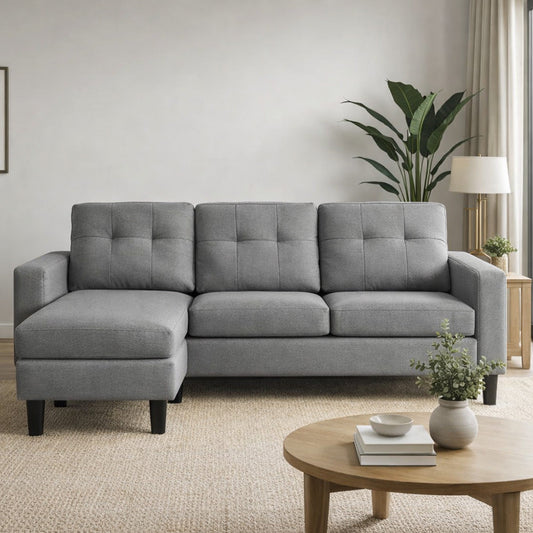 Ecksofa 3 Sitzer aus Stoff
