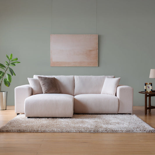 Wendbares Ecksofa 3 Sitzer aus Cord-Samt