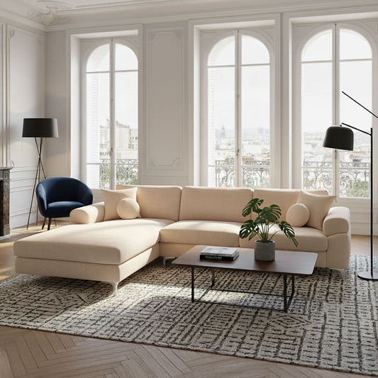 Ecksofa fest aus Samt 4 Sitzer