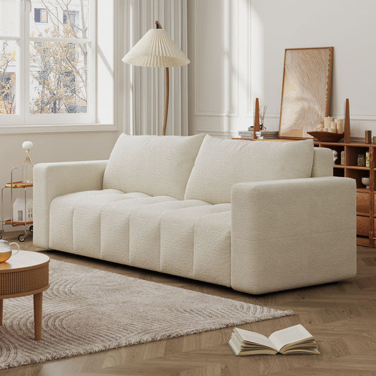 Schlafsofa 3-Sitzer mit Stauraum aus Bouclee