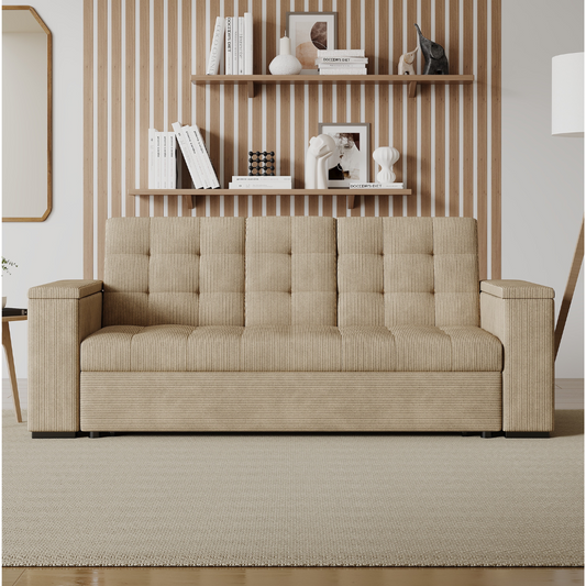 Schlafsofa 3 Sitzer Cord-Samt