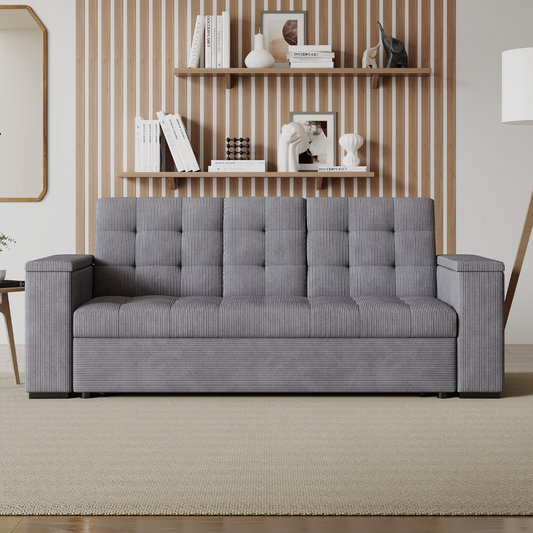 Schlafsofa 3 Sitzer Cord-Samt