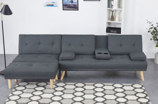 Skandinavisches Schlafsofa modulierbar grau