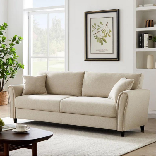 Gerades Design-Sofa aus Stoff 4 Sitzer