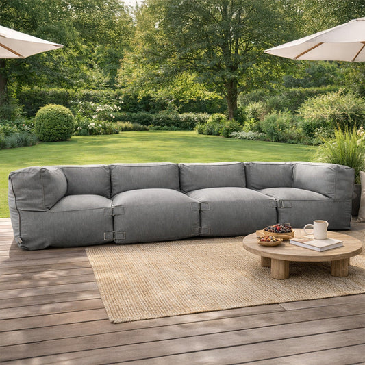 Modulares Gartenset 4 Plaetze wasserabweisendes Gewebe