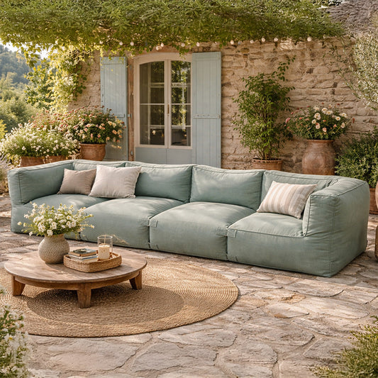 Modulares Gartenset 4 Plaetze wasserabweisendes Gewebe