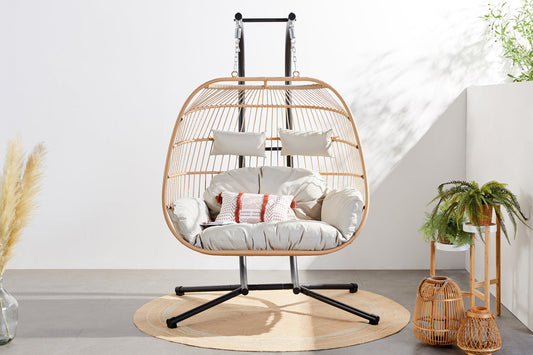 Haengender Sessel Rattaneffekt 2 Plaetze