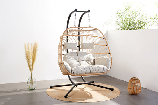 Haengender Sessel Rattaneffekt 2 Plaetze