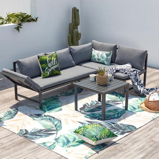 Gartenset niedrig Grau