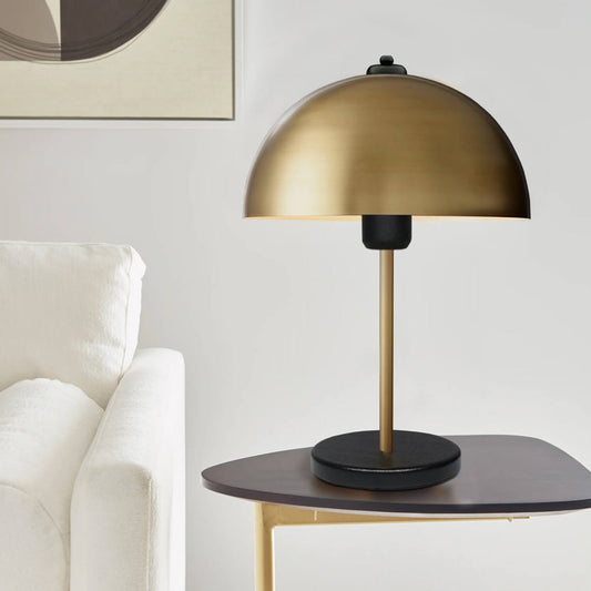 Pilz-Tischlampe Gold 37cm