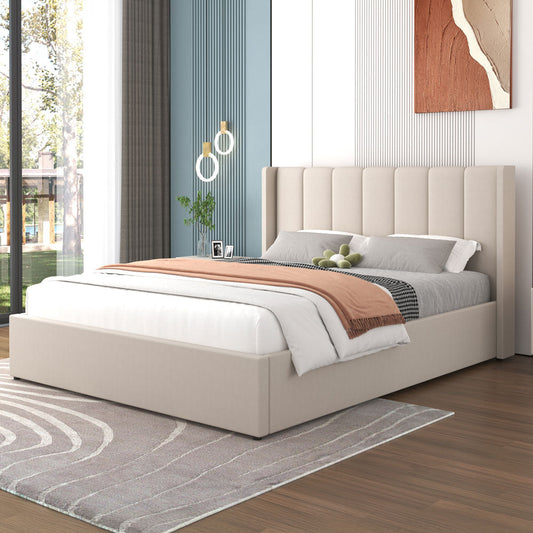 Design-Bett mit Stauraum 140x190cm aus Samt
