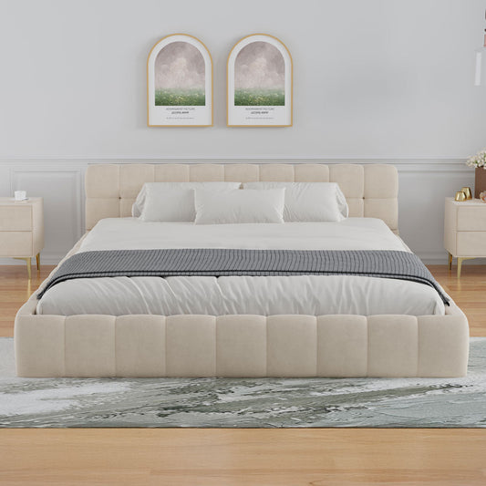 Wolken-Bett 160x200cm aus Samt