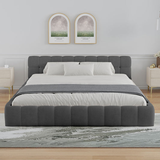 Wolken-Bett 140x190cm aus Samt