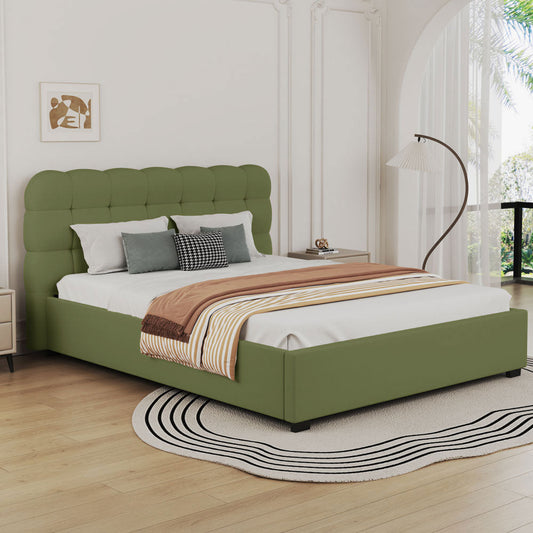 Wolken-Bett mit Stauraum 160x200cm aus Samt