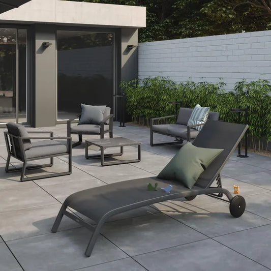 Gartenset NATERIAL Lyra grau, 4 Personen