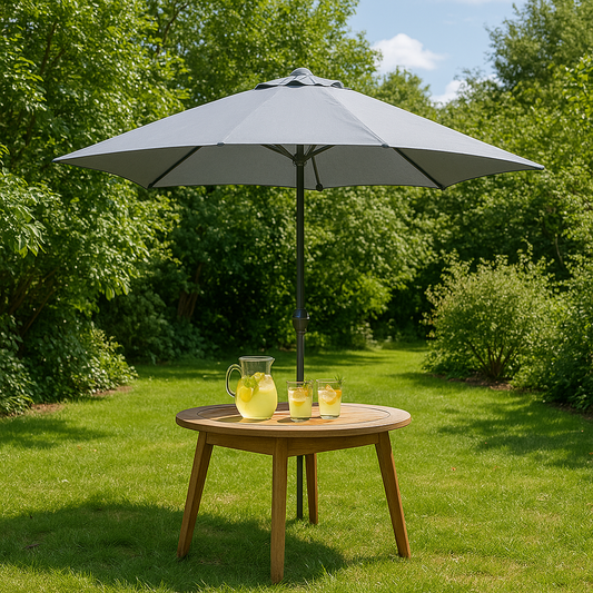Rechteckiger Sonnenschirm 3x2 gerade aus Aluminium