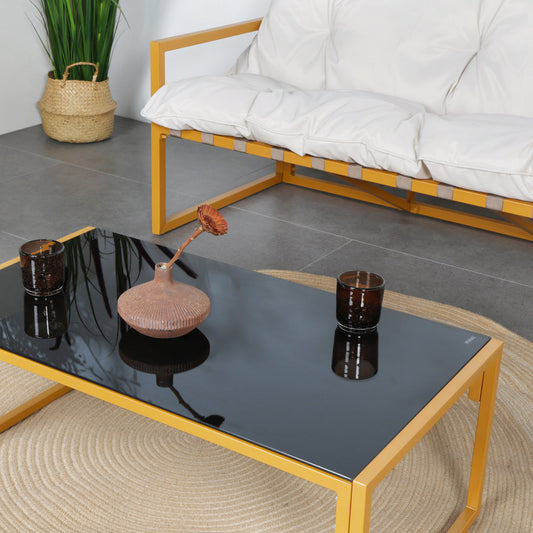 Gartenset 6 Plaetze zeitgemaess braun und beige Kissen