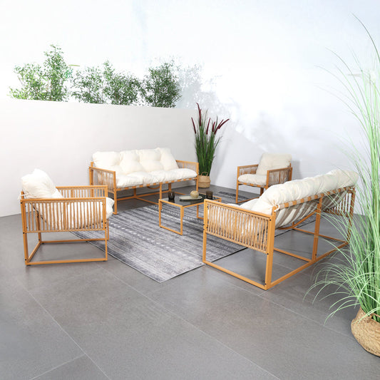 Gartenset 8 Plaetze Rattaneffekt