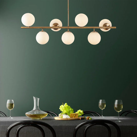 Goldene Pendelleuchte 7 Lampen